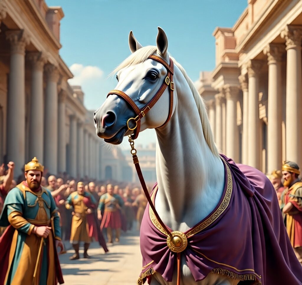 Incitatus El caballo que el emperador Calígula quiso hacer cónsul en Roma